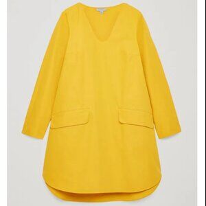 COS Voluminous Vibrant Yellow A-Line Dress